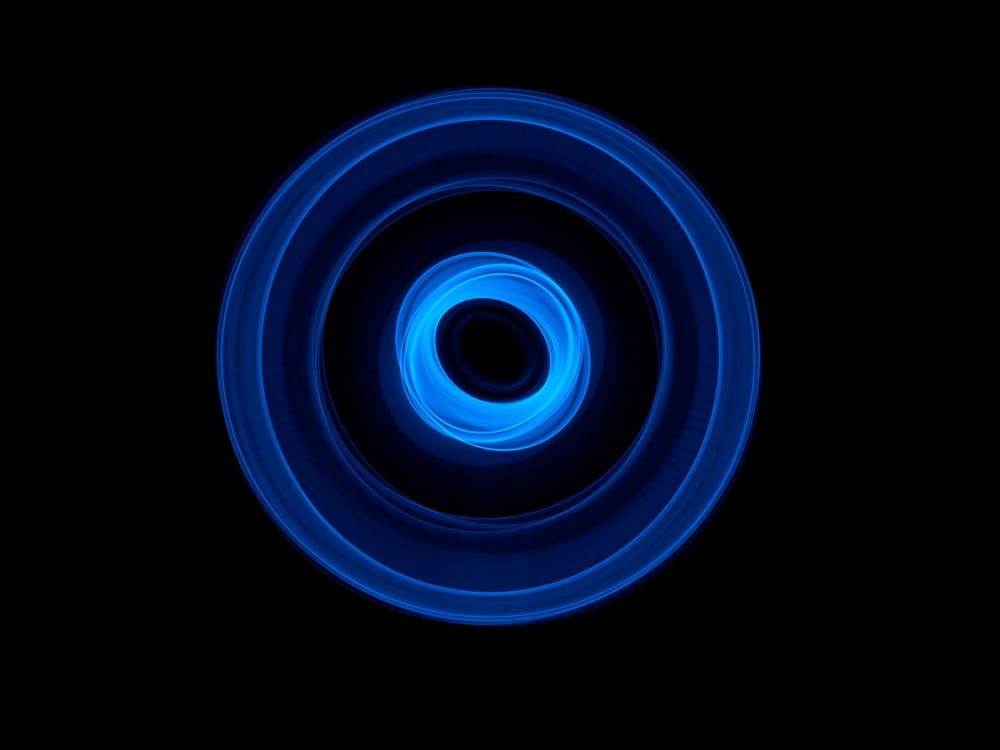 Glowing Abstract Curved Blue Lines 15