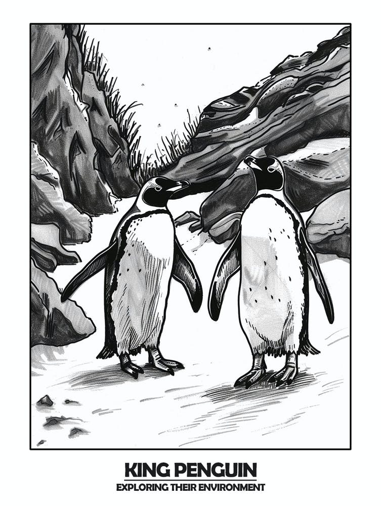 Penguin Exploring Their Environment Poster 3
