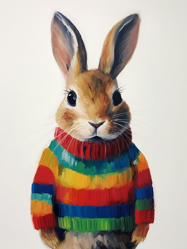 Baby Animal Wearing Sweater Rabbit 3