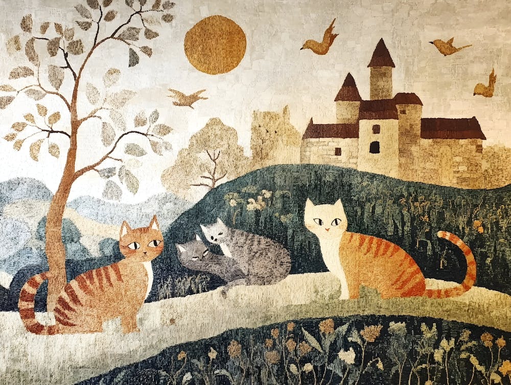 Cats In The Countryside Tapestry 3