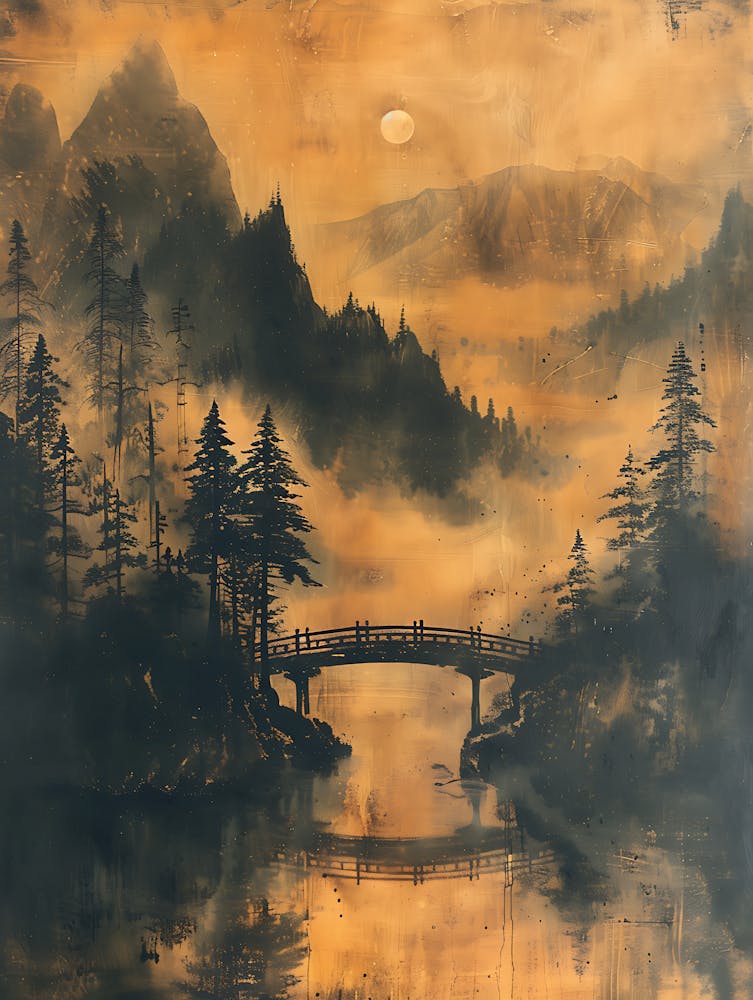 Antique Chinese Landscape Painting Art 5