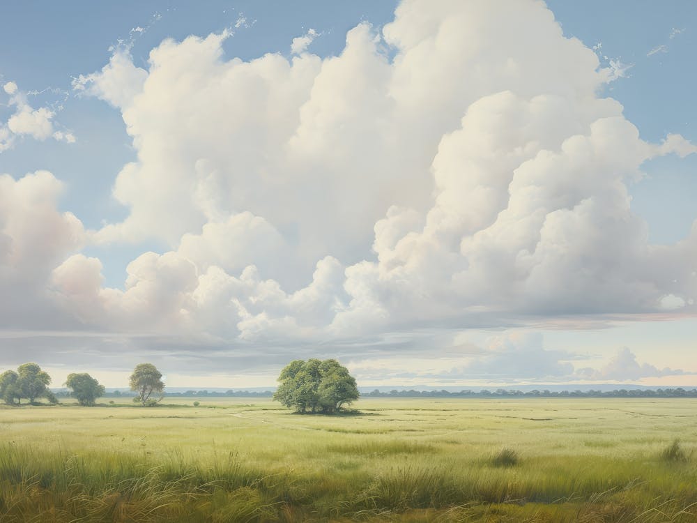 Antique Cloud Oil Painting