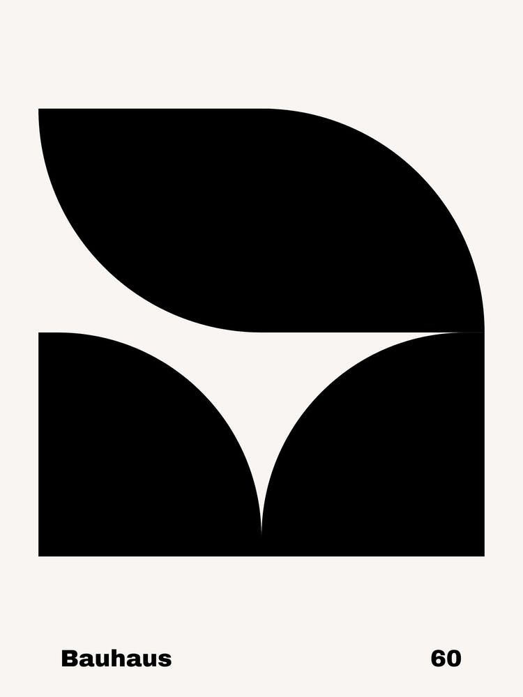 Geometric Bauhaus Poster B&W 60