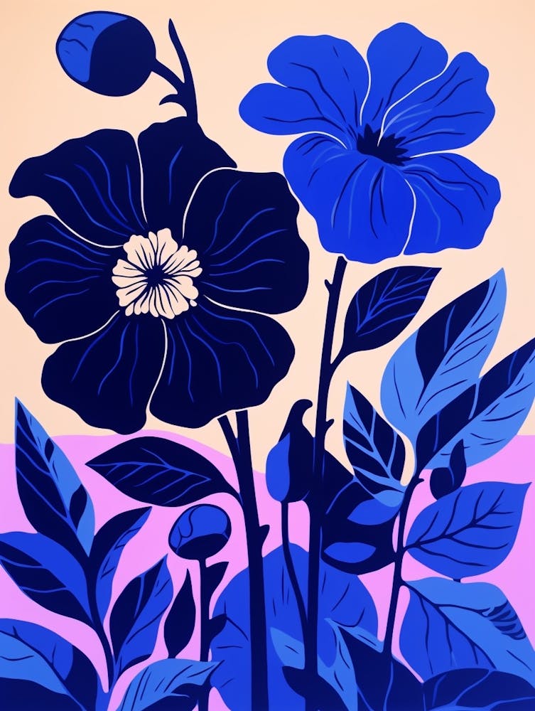Blue Flower Illustration Petunia 1