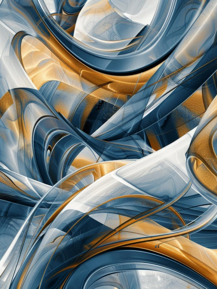 Abstract Blue And Gold 10