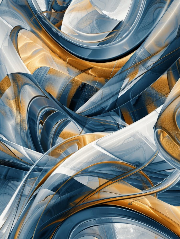 Abstract Blue And Gold 10