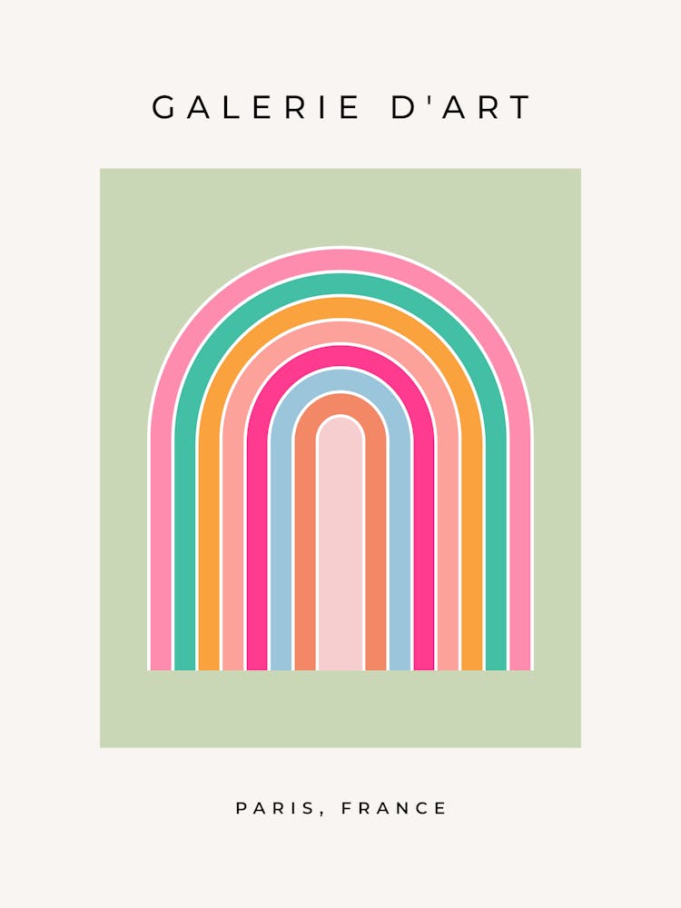 Retro Rainbow Green