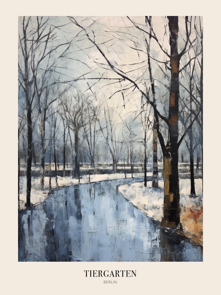 Affiche Parc Urbain Hiver Tiergarten Berlin 3