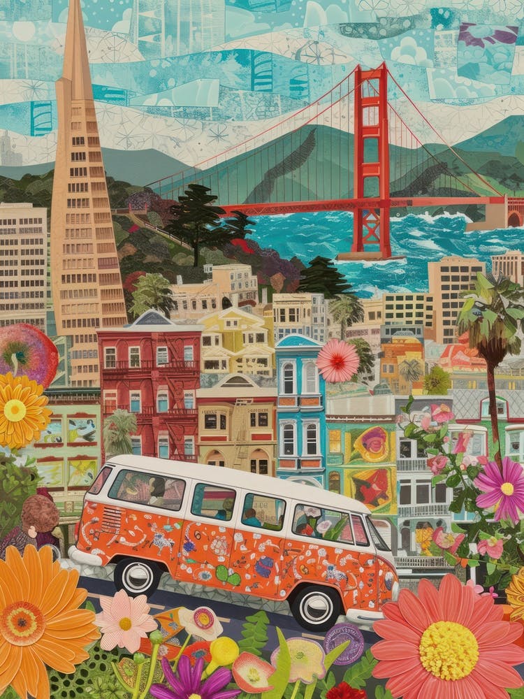 San Francisco   Retro Collage Style 3