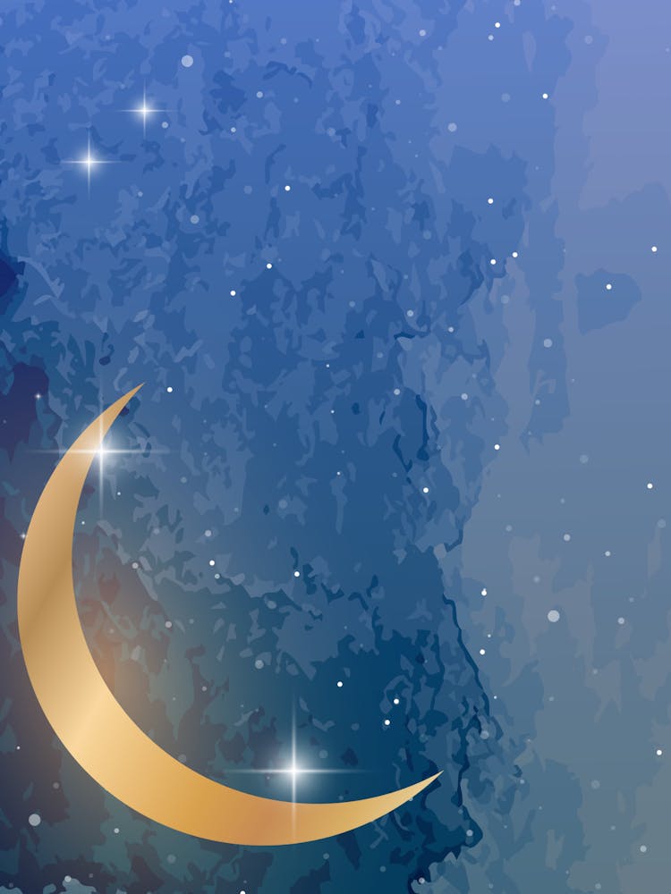 Moon And Stars Background