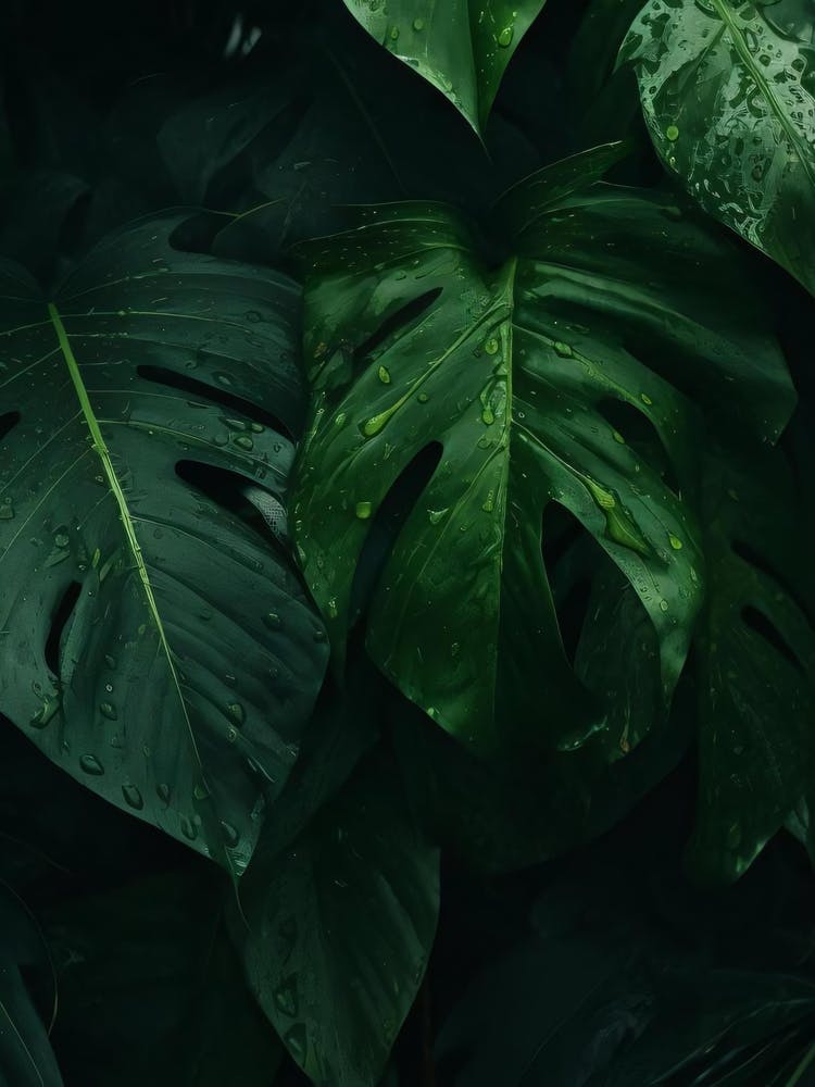 Green Leaves In The Jungle