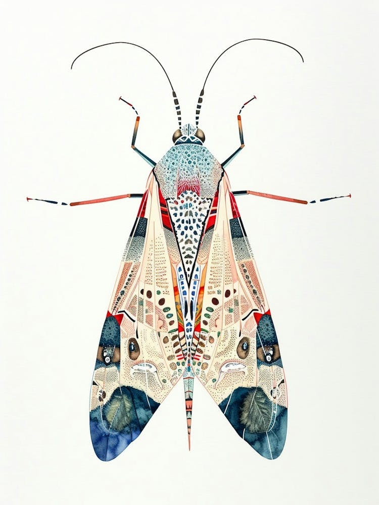 Colourful Insect Illustration Lacewing 17