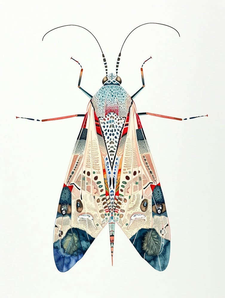Colourful Insect Illustration Lacewing 17
