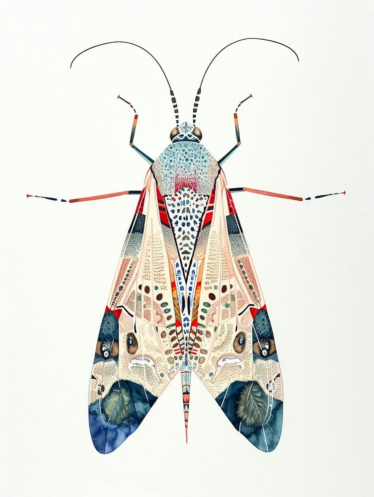 Colourful Insect Illustration Lacewing 17