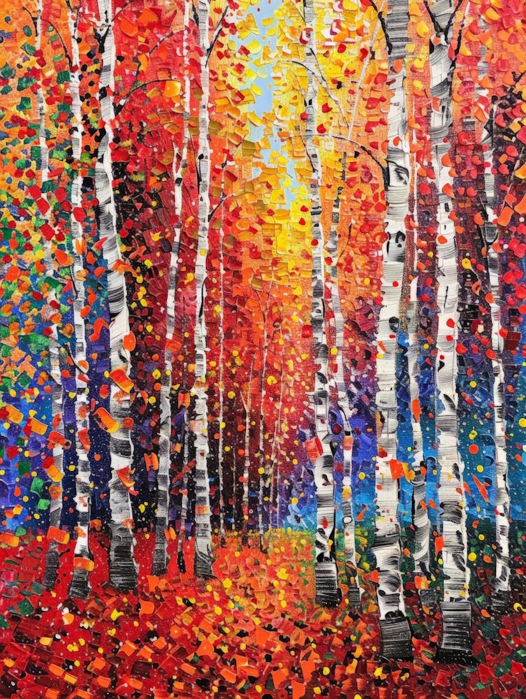 Birch Trees In Autumn 1