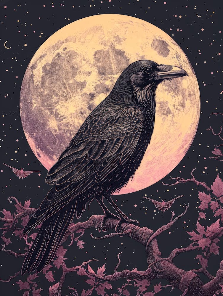 Raven In The Moonlight