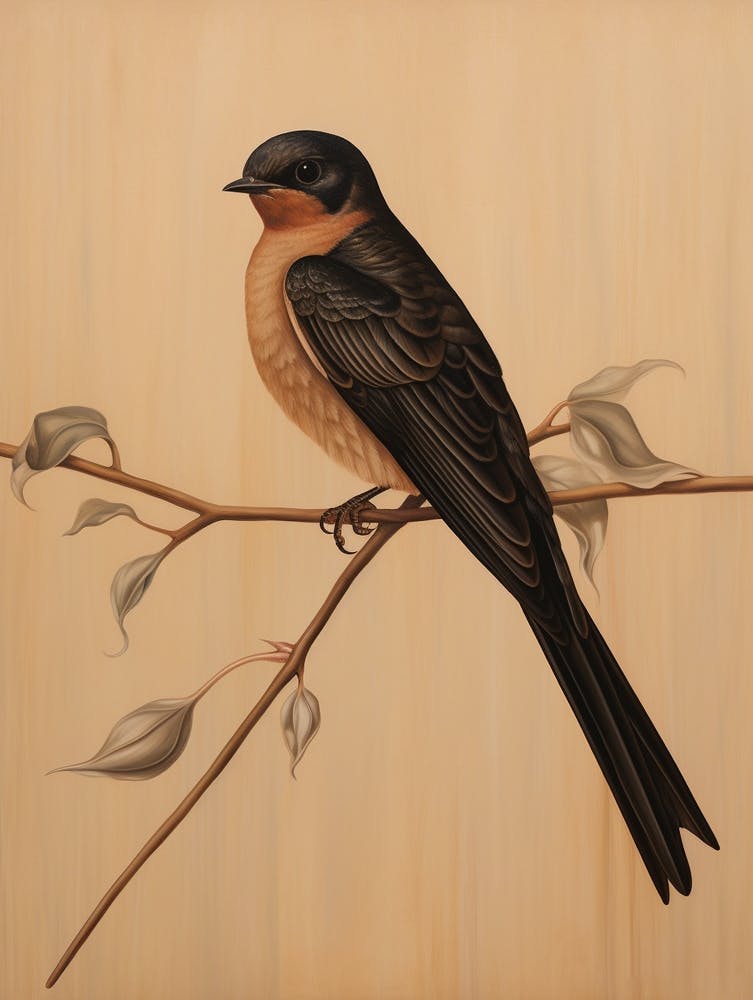 Dark And Moody Botanical Barn Swallow 3