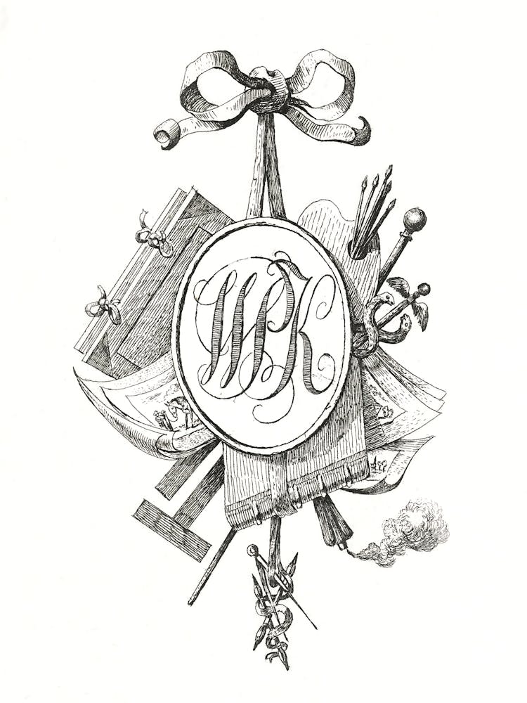 Title Vignette With Monogram W, Jean Bernard