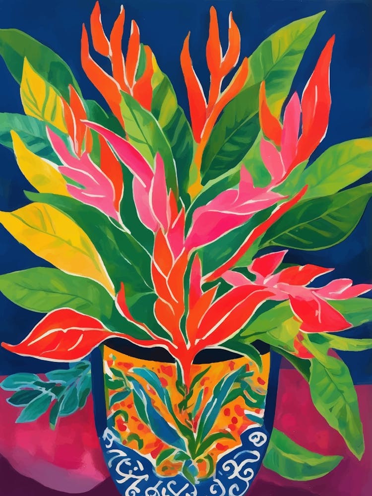 Vibrant Tropical poted plant