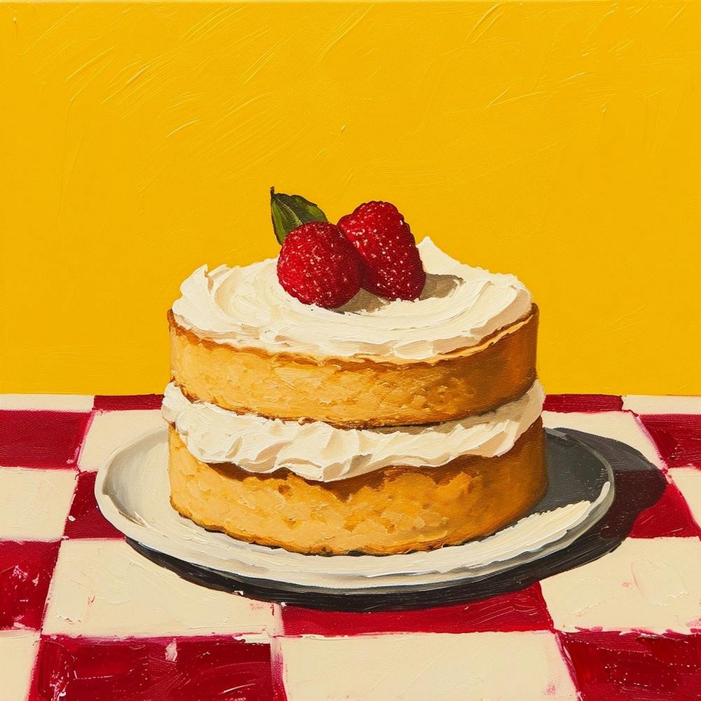 Victoria Sponge Yellow Background 1