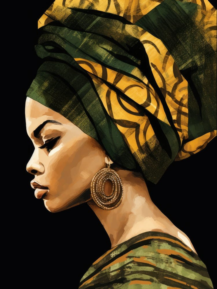 African Woman With Turban 2
