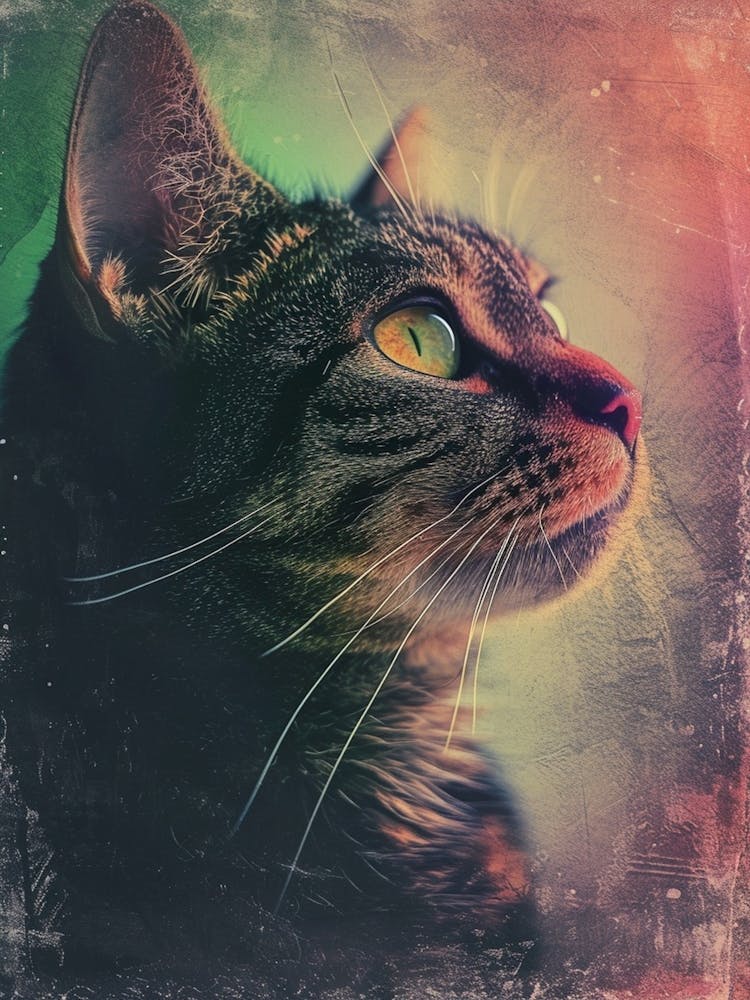Polaroid Style Cat Portrait 3