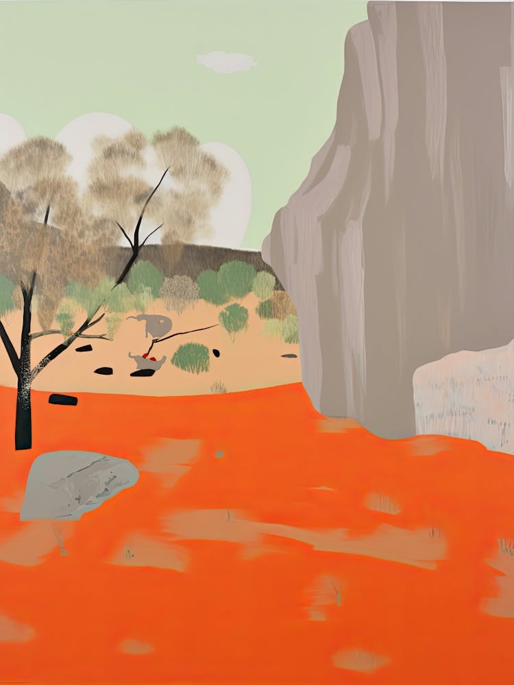 Simpson Desert   Australia, Contemporary Abstract Illustration 3