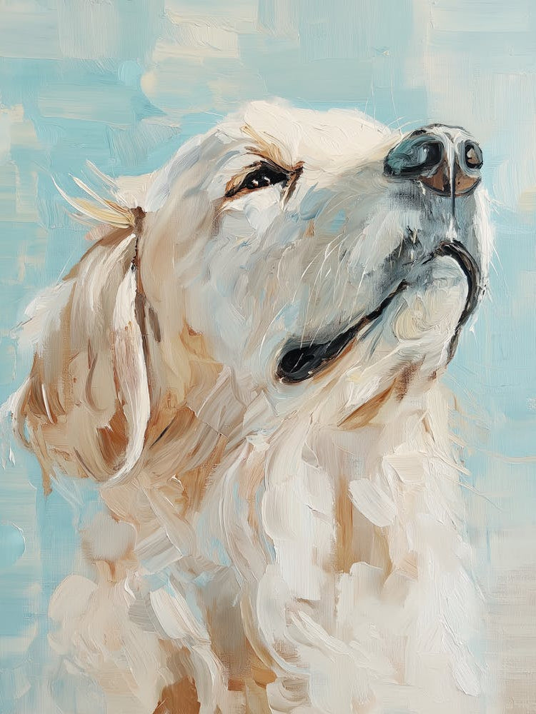 Golden Retriever, Oil Painting