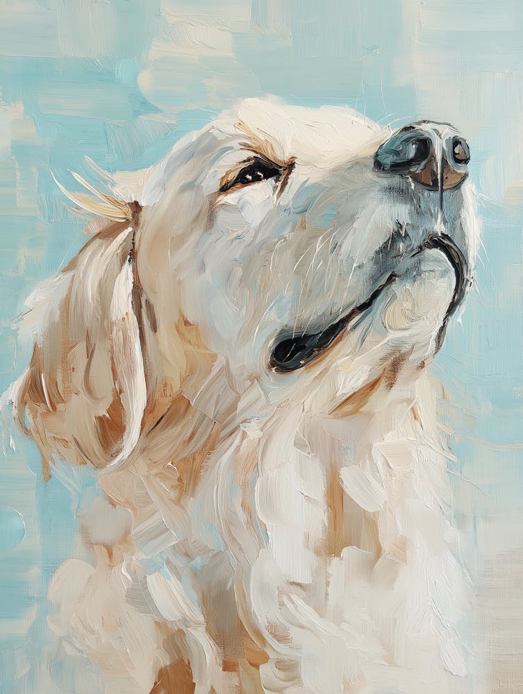 Golden Retriever, Oil Painting