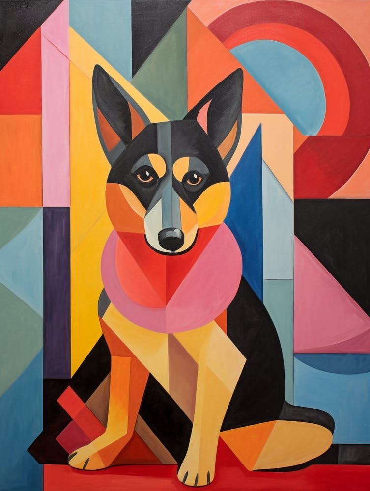 Dog Abstract Pop Art 6