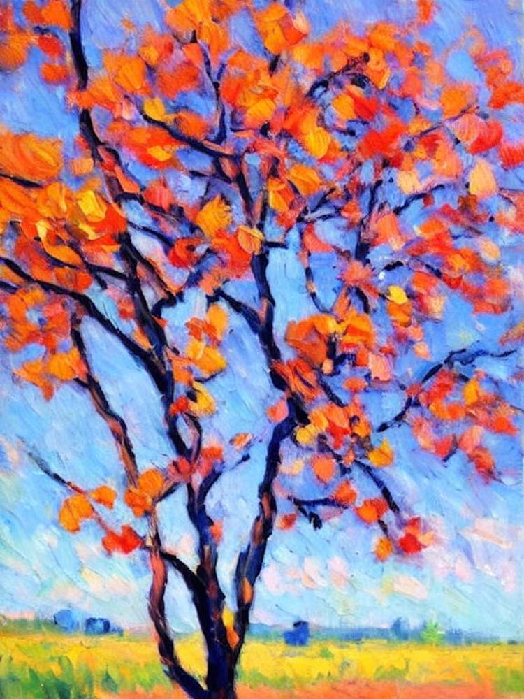 Cottonwood tree Abstract Block Colour