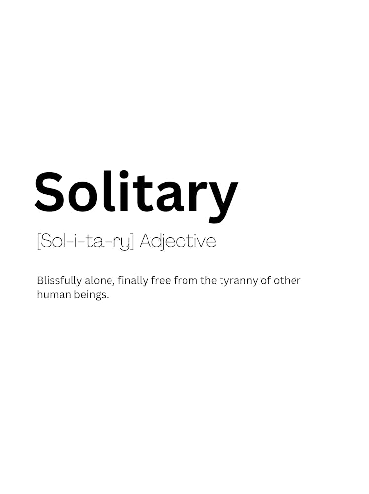 Solitary Definition Meaning