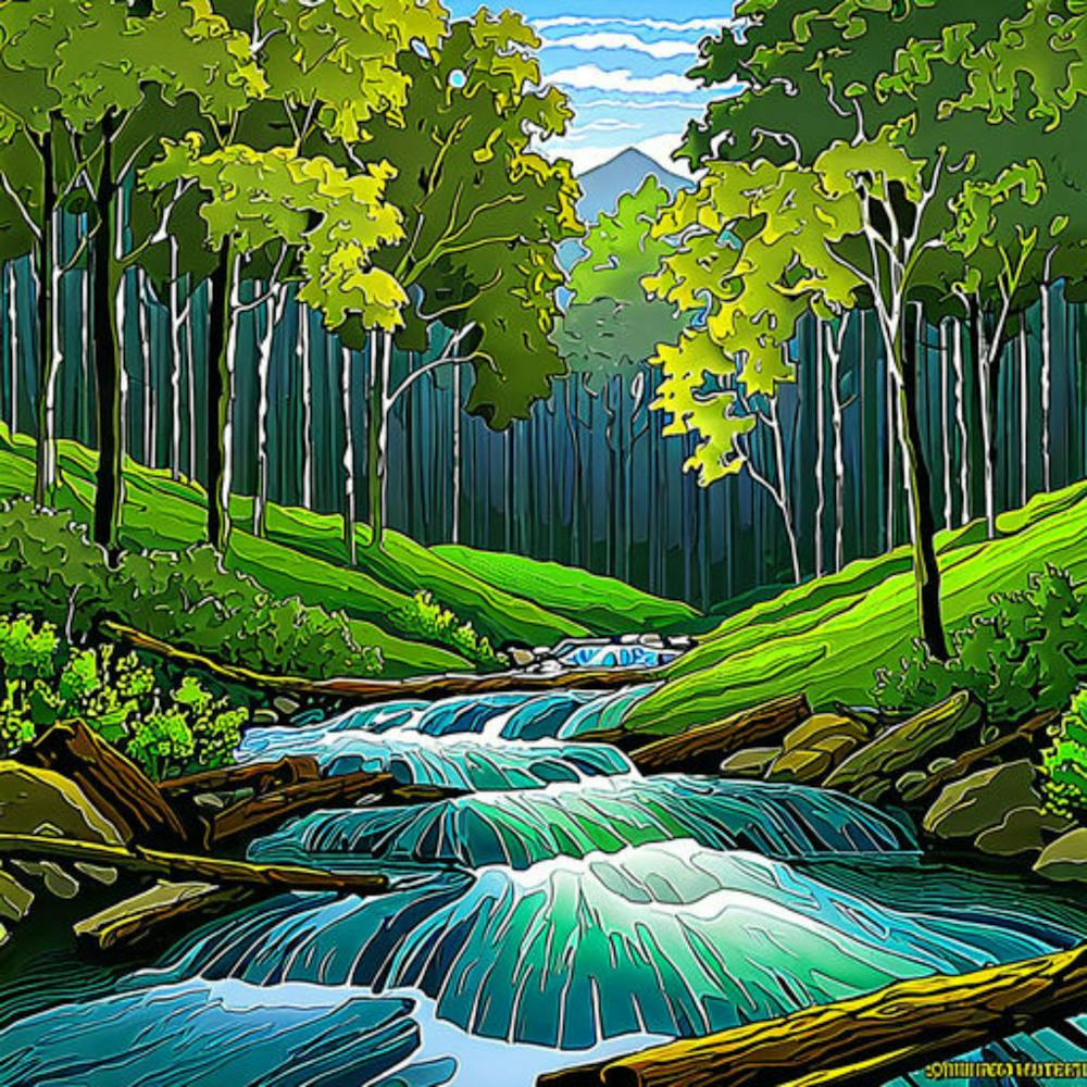 Stream In The Forest 1