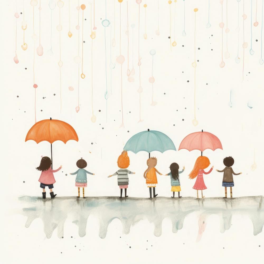 Children In The Rain