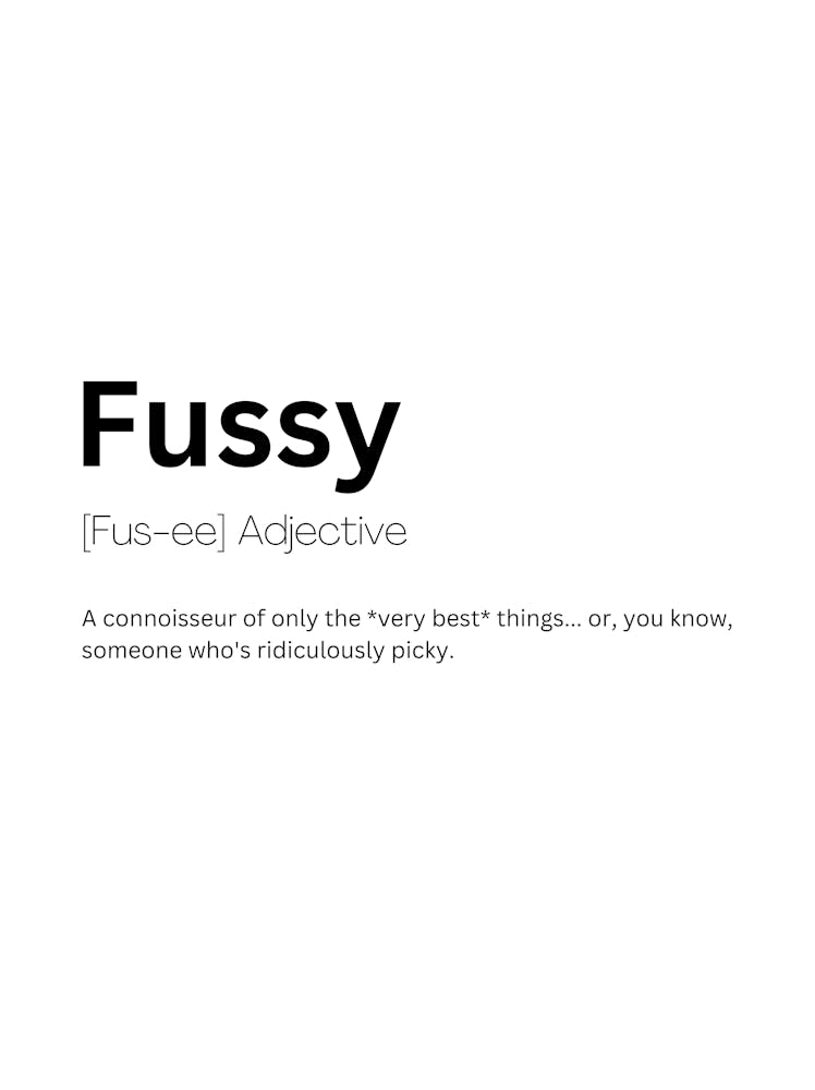 Fussy Definition Meaning 1