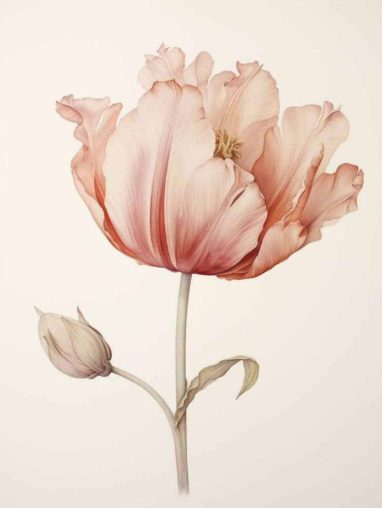 Pressed Flower Botanical Art Tulip 2