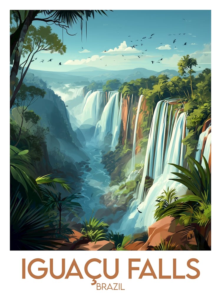 Affiche de voyage Iguaçu Falls