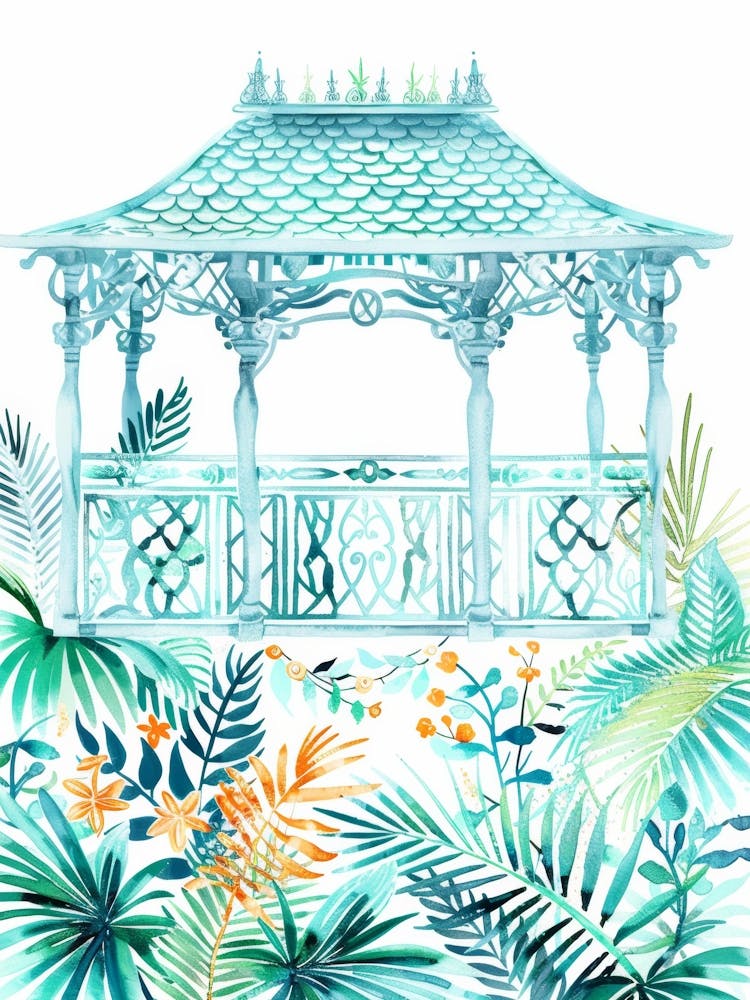 Pavillon im Garten
