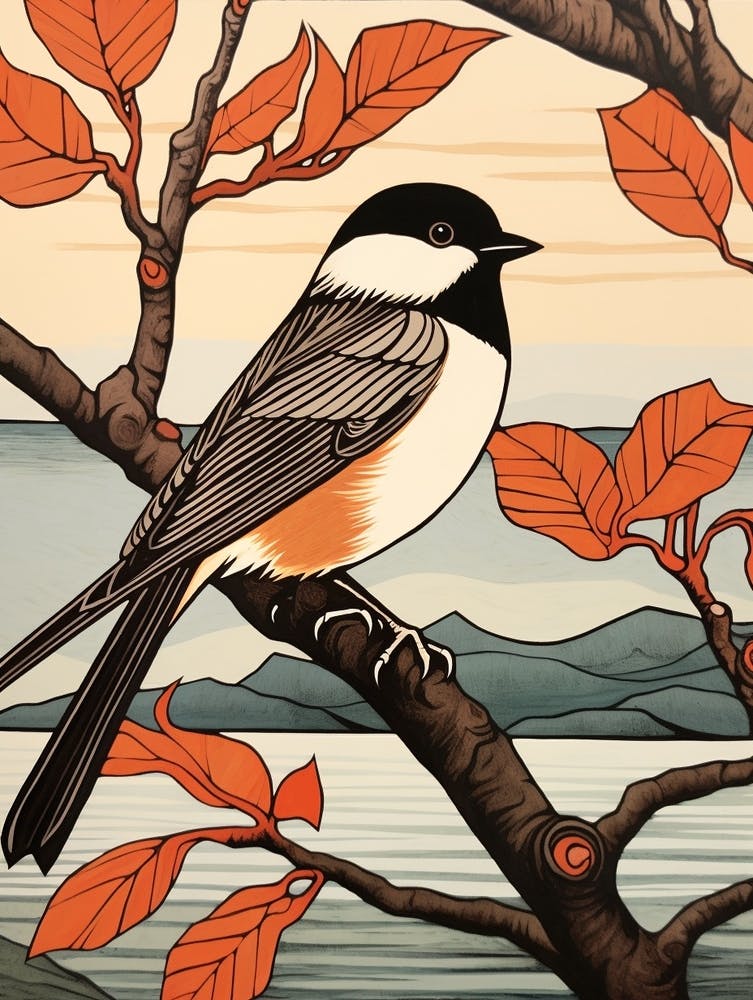 Art Nouveau Birds Poster Common Tern 3