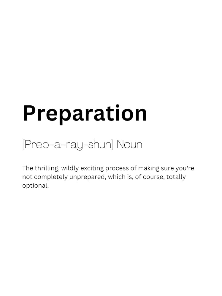 Preparation Definition Meaning