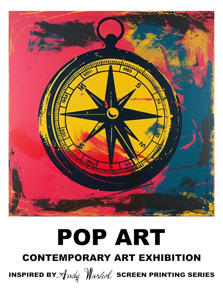 Poster Compass Pop Art 1