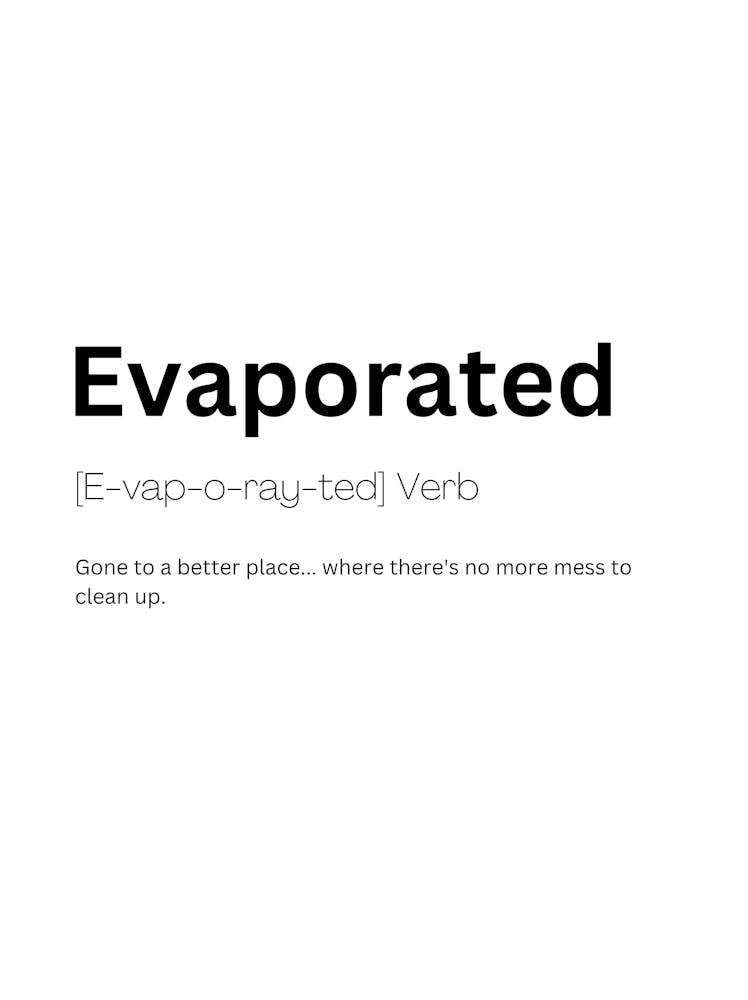 Signification de la Définition 'Évaporé'