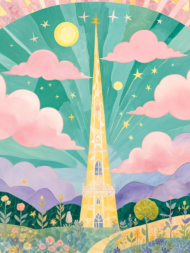 Pastel Tower Burst