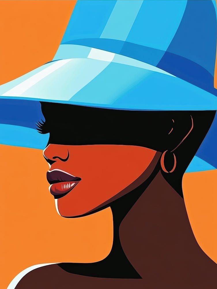 Blue Hat Canvas Print