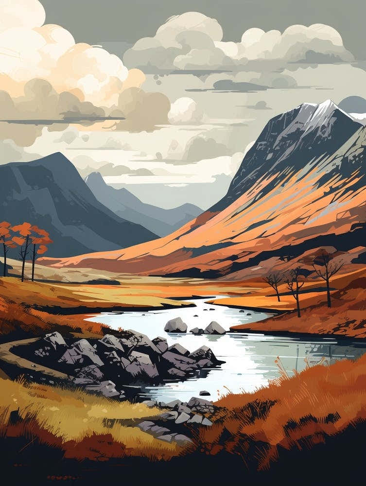 Glen Coe Scotland 1 Hiking Trail Landscape