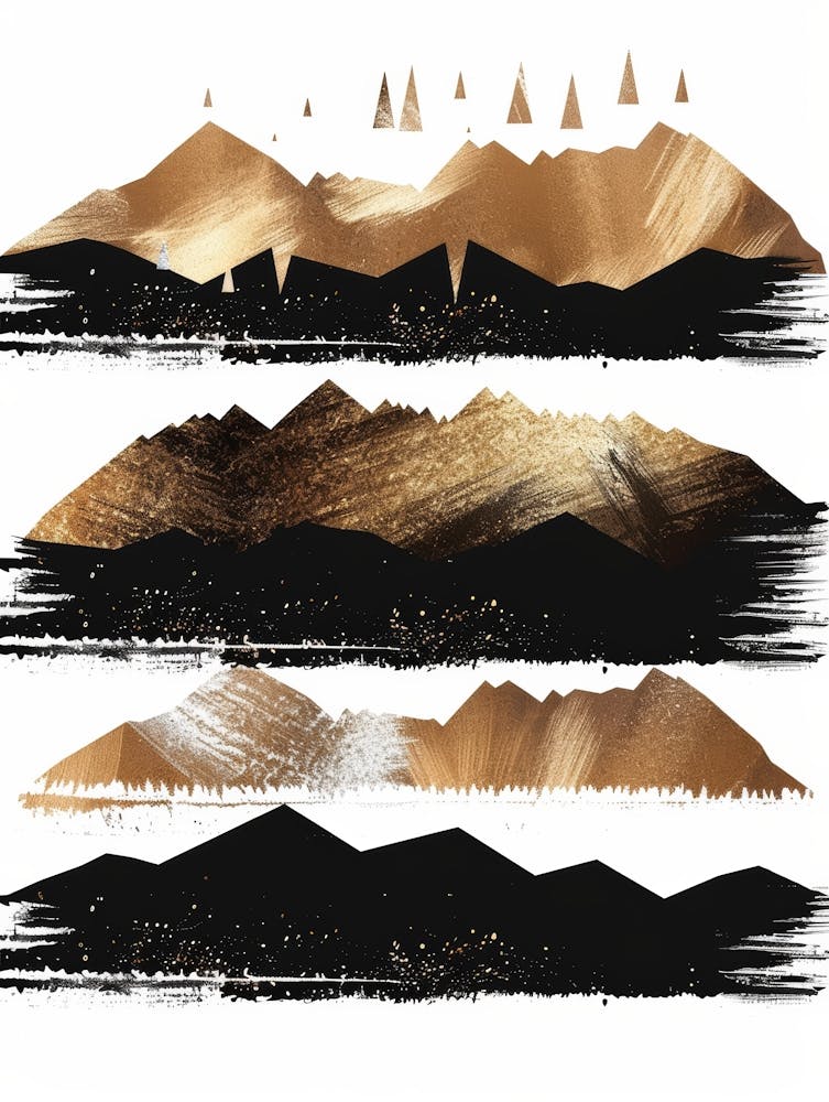 Gold And Black Mountains 3