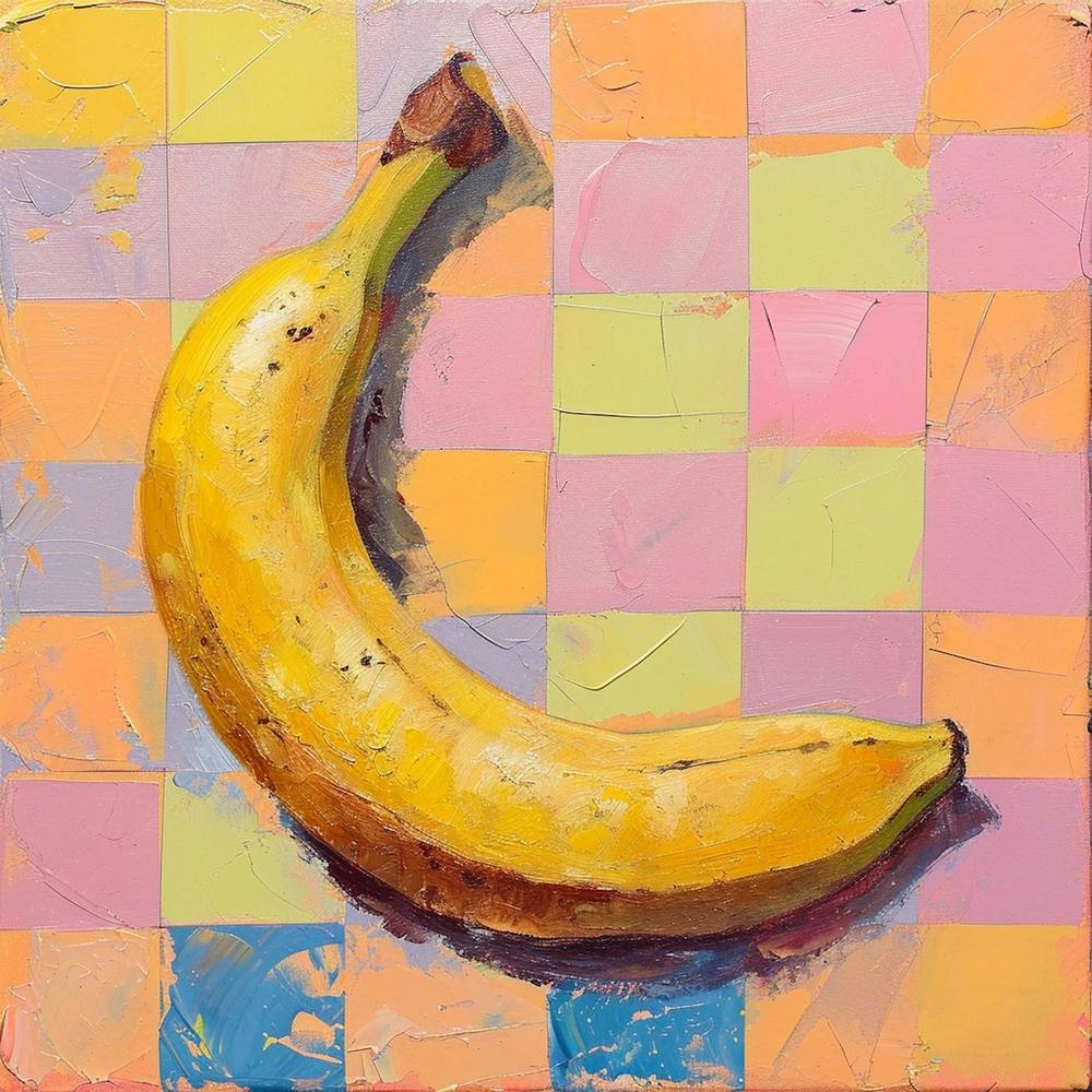 Banana Pastel Checkerboard 3