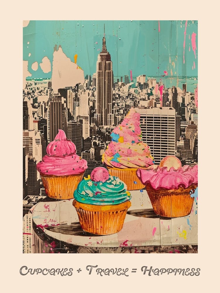 Cupcakes + Voyage = Bonheur Affiche 2