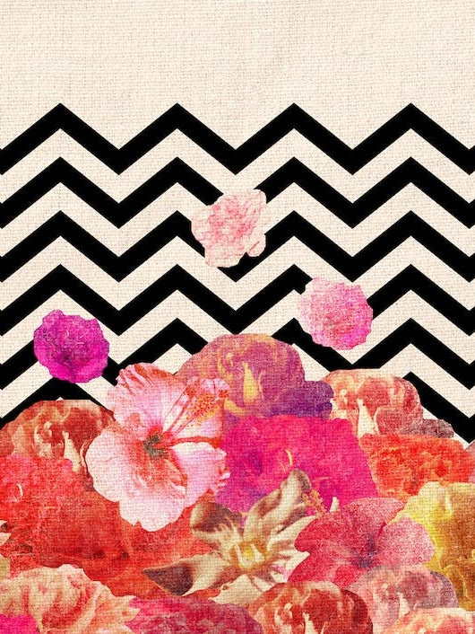 Chevron Flora II - horiz in