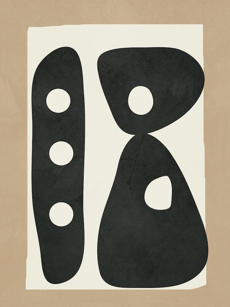 Black & White Mid Century Modern Art 1